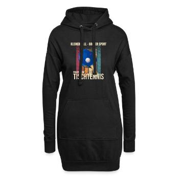 Kleiner Ball Großer Sport - Hoodie-Kleid - Schwarz - Vorne