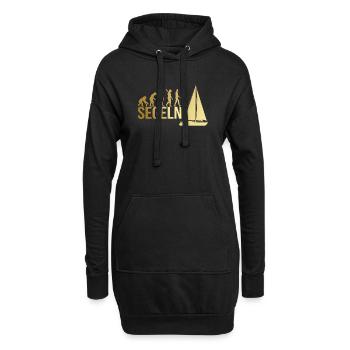 Evolution Segeln - Hoodie-Kleid - Schwarz - Vorne
