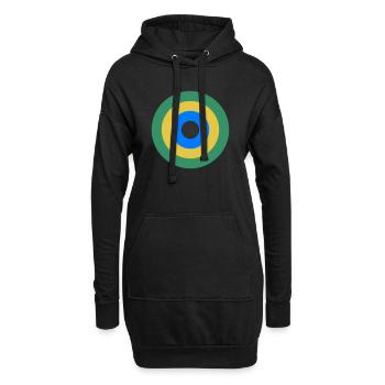 Focalisation du mauvais œil - Sweat-shirt à capuche long Femme - noir - Devant