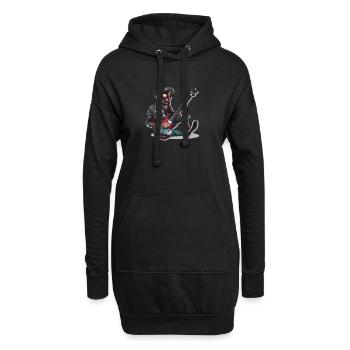 Rock - Rock and Roll - Sweat-shirt à capuche long Femme - noir - Devant