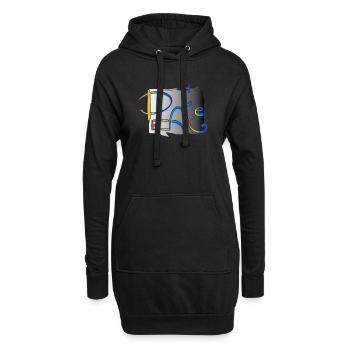 Peace Frieden - Hoodie-Kleid - Schwarz - Vorne