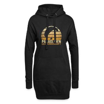 Paragliden Leidenschaft - Hoodie-Kleid - Schwarz - Vorne