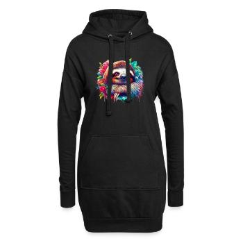 Paresse - Sweat-shirt à capuche long Femme - noir - Devant