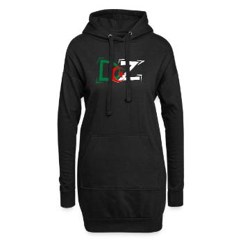 DZ Algérie Vrai Algérien Algérienne - Sweat-shirt à capuche long Femme - noir - Devant