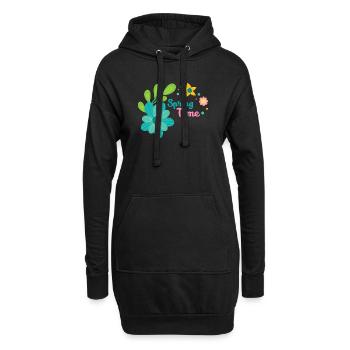Spring Time Frühlingsshirt für die ganze Familie - Hoodie-Kleid - Schwarz - Vorne