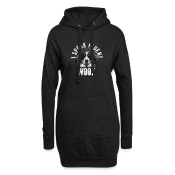 Bouvier bernois - Sweat-shirt à capuche long Femme - noir - Devant