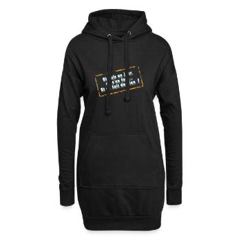 On s'en fout et ça fait du bien - Sweat-shirt à capuche long Femme - noir - Devant