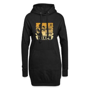 Jab - Knockout - Champion - Boxen - Hoodie-Kleid - Schwarz - Vorne