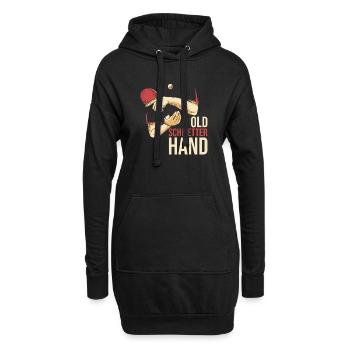 Old Schmetter Hand - Tischtennis - Hoodie-Kleid - Schwarz - Vorne