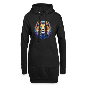Lion - Hoodie Dress - black - Front