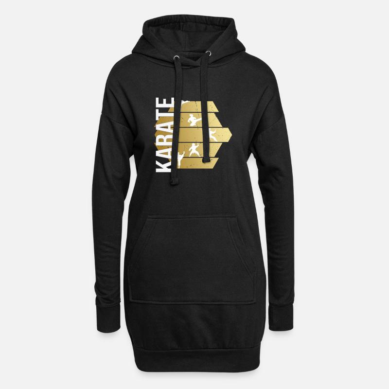 Karate - Hoodie-Kleid - Schwarz