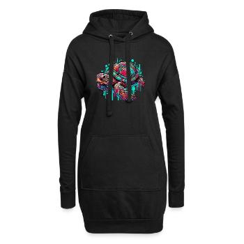 Tortue - Sweat-shirt à capuche long Femme - noir - Devant