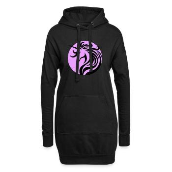 Einhornsegen Lavendel - Hoodie-Kleid - Schwarz - Vorne
