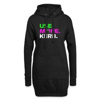 USE. MORE. KERB. - Hoodie Dress - black - Front