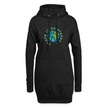 Es gibt keinen Planeten B - Hoodie-Kleid - Schwarz - Vorne