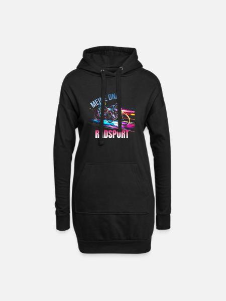 Meine DNA - Radsport - Hoodie-Kleid - Schwarz