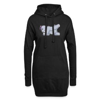 Hippopotames Entraînement des abdominaux Bodybuilding - Sweat-shirt à capuche long Femme - noir - Devant