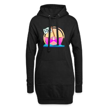 BOOTFAHREN FÖHR INSEL - Hoodie-Kleid - Schwarz - Vorne