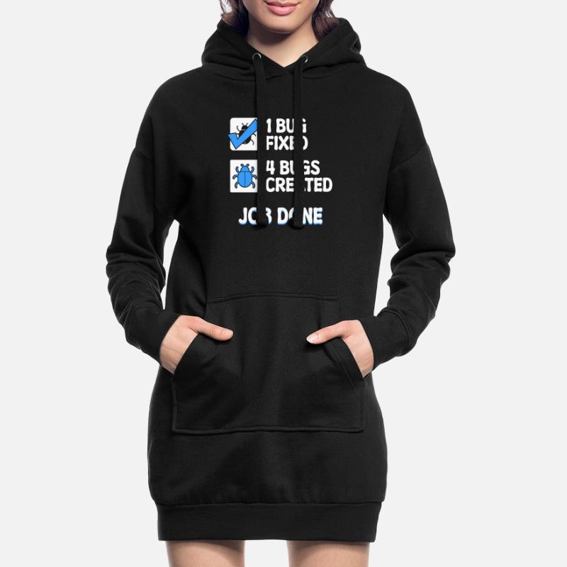 Bugfixing Developer Bugs Code Statement Informatik Hoodie-Kleid