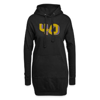 40. 40 ANS. 40e ANNIVERSAIRE. ANNIVERSAIRE 40 ANS. - Sweat-shirt à capuche long Femme - noir - Devant