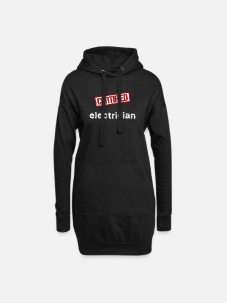 Électricien - Sweat-shirt à capuche long Femme - noir