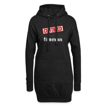 Feuerwehrmann - Hoodie-Kleid - Schwarz - Vorne