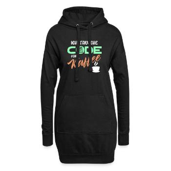 Code Développeur de déclaration Programmeur Ordinateur - Sweat-shirt à capuche long Femme - noir - Devant