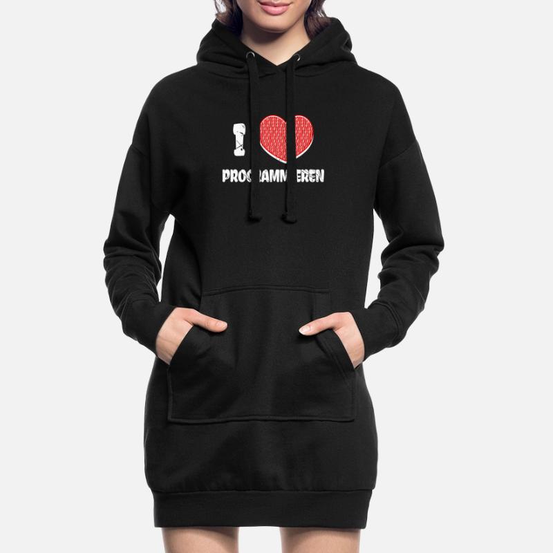 Developer Herz Programmierer Statement Informatik Hoodie-Kleid