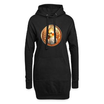 Medaille (05) - Hoodie-Kleid - Schwarz - Vorne