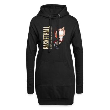 Der Korb ist unsere Mission,der Ball unser Kompass - Hoodie-Kleid - Schwarz - Vorne