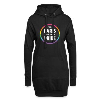 Mois de la fierté LGBTQ - De Paris avec fierté - Sweat-shirt à capuche long Femme - noir - Devant