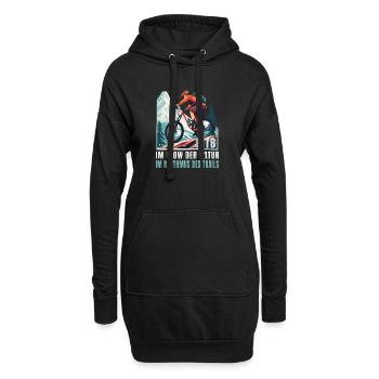 MTB: Im Flow der Natur im Rhythmus des Trails - Hoodie-Kleid - Schwarz - Vorne