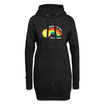 LGBT-Regenbogen der Liebe - Hoodie-Kleid - Schwarz - Vorne