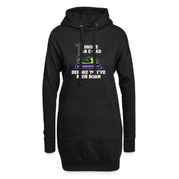 Ravitaillement en carburant électrique de la voiture électrique Électricité - Sweat-shirt à capuche long Femme - noir - Devant