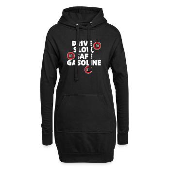 Déclaration de ravitaillement en carburant du stockage d’énergie de la pompe à essence - Sweat-shirt à capuche long Femme - noir - Devant