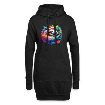 Paresse - Sweat-shirt à capuche long Femme - noir - Devant