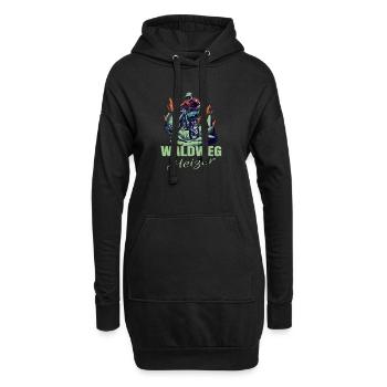 MTB: Waldweg Heizer - Hoodie-Kleid - Schwarz - Vorne