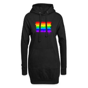 Couleurs arc-en-ciel de la fierté / Graffiti RVB - Sweat-shirt à capuche long Femme - noir - Devant