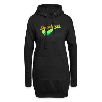 Schifahren Winter Skifahrer Wintersport Skiurlaub - Hoodie-Kleid - Schwarz - Vorne