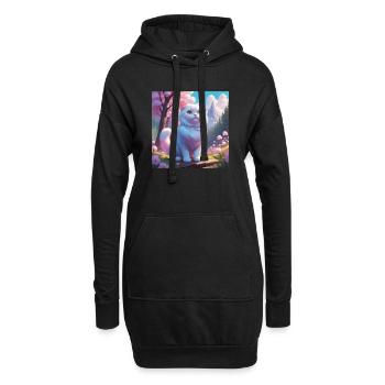 Chatons dans les montagnes - Sweat-shirt à capuche long Femme - noir - Devant