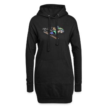 Neige Sports d’hiver Skieurs Ski - Sweat-shirt à capuche long Femme - noir - Devant