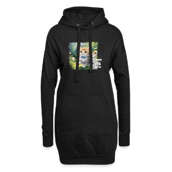 Ce que vous avez peut en avoir beaucoup - Chat - Sweat-shirt à capuche long Femme - noir - Devant