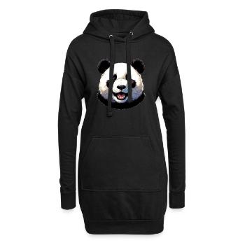 Panda - Hoodie-Kleid - Schwarz - Vorne