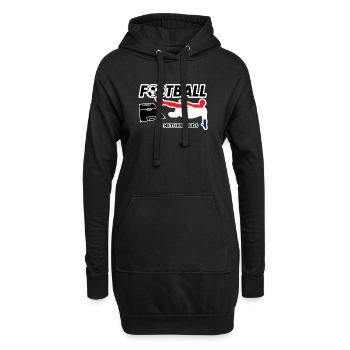 Fußball Fieber Niederlande - Hoodie-Kleid - Schwarz - Vorne