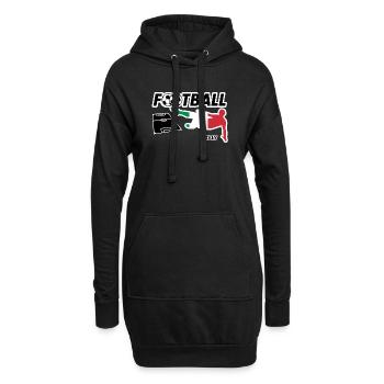 Fußball Fieber Italien - Hoodie-Kleid - Schwarz - Vorne