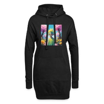 Lutin - Sweat-shirt à capuche long Femme - noir - Devant