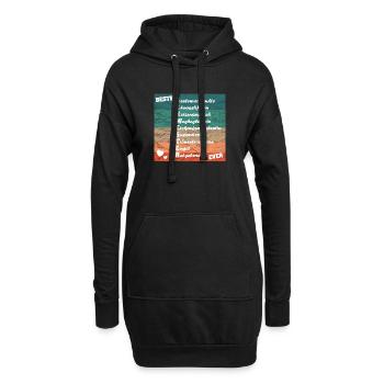 beste Schwester ever Die beste Schwester der Welt - Hoodie-Kleid - Schwarz - Vorne