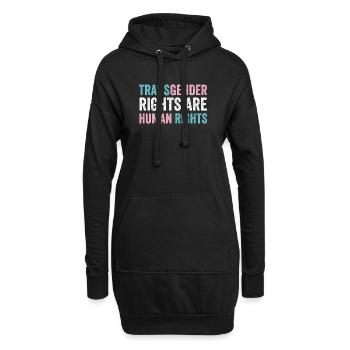 LGBTQ Pride Month - Transgender-Rechte sind menschlich R - Hoodie-Kleid - Schwarz - Vorne