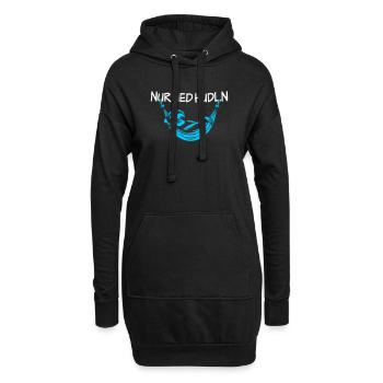 Nur ned hudln – Faultier in der Hängematte - Hoodie-Kleid - Schwarz - Vorne