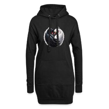 Elegante Schwäne, die zusammen ein Herz bilden. - Hoodie-Kleid - Schwarz - Vorne